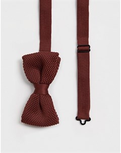 Коричневый трикотажный галстук бабочка Twisted tailor