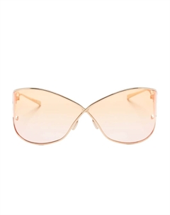 Солнцезащитные очки с геометрической оправой, желтый Christian roth