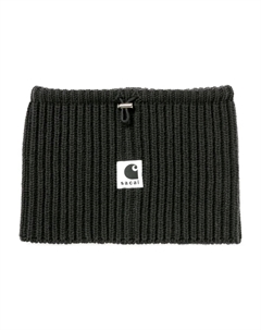 Ворсовый шарф с логотипом Sacai, черный Carhartt wip