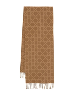 Шерстяной шарф с геометричным узором Sandro