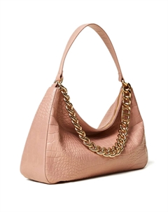 Сумка на плечо Liliane с тиснением под кожу крокодила, розовый Twinset