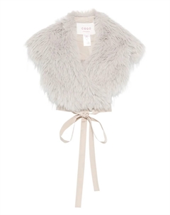 Шарф с искусственным мехом, серый Co. go