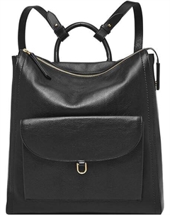 Женский кожаный рюкзак-трансформер Parker, сумка-кошелек для женщин, черный Fossil