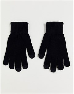 Черные перчатки с отделкой для сенсорных устройств SVNX 7x