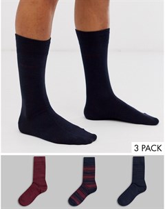 3 пары носков с логотипом в подарочном наборе Boss