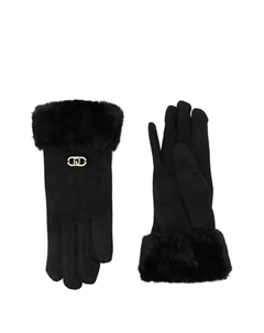 Перчатки с искусственным мехом, черный Liu jo