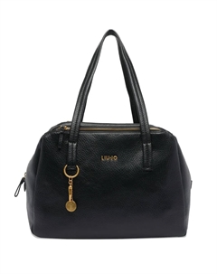 Сумка-тоут среднего размера с логотипом, черный Liu jo