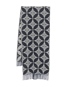 Шарф с геометрическим узором, серый Jacob cohen