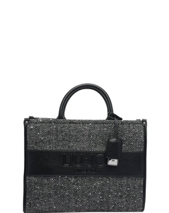 Сумка-тоут с пайетками «елочка», черный Liu jo