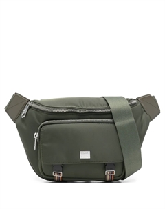 Поясная сумка с застежкой-молнией и пластиной с логотипом, зеленый Paul smith
