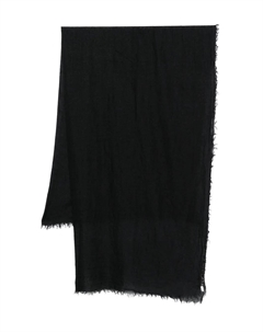 Шарф с необработанными краями, черный Rick owens