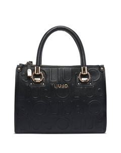 Сумка-тоут с тисненым логотипом, черный Liu jo