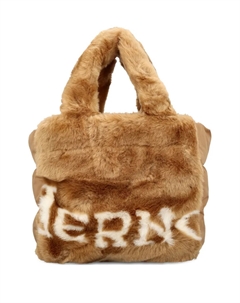 Сумка-тоут из искусственного меха, коричневый Herno