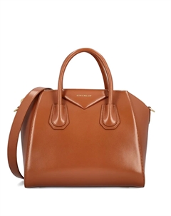 Кожаная сумка через плечо с верхней ручкой, коричневый Givenchy