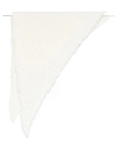 Шелковый шарф с необработанными краями, белый Faliero sarti