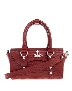 Сумка-тоут Bettina размера мини с тиснением под крокодила, красный Vivienne westwood