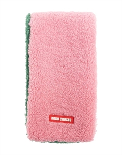 Двусторонний шарф из плюшевого флиса, розовый Bobo choses