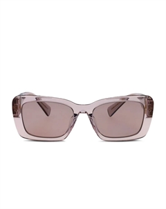 Солнцезащитные очки с прямоугольной оправой и логотипной табличкой, нейтральный Miu miu