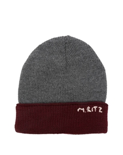 Вязаная шапка с вышитым логотипом, серый Manuel ritz kids