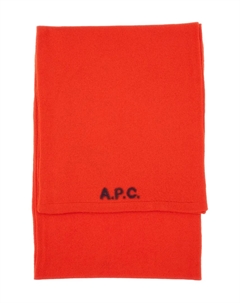 Шарф с украшением в виде логотипа, красный A.p.c.