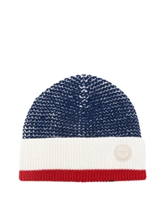 Шапка-бини с текстурированным логотипом, синий Emporio armani kids