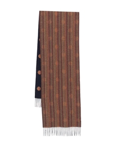 Шарф в полоску с горохом, оранжевый Paul smith