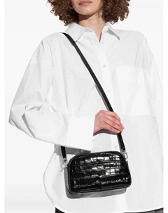 Сумка через плечо с эффектом крокодиловой кожи, черный Michael michael kors