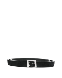 Кожаный ремень с квадратной пряжкой, черный Rick owens