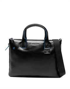 Кожаный портфель с верхней ручкой, черный Piquadro