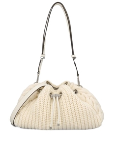 Вязаная сумка на плечо с шнурком, нейтральный Jimmy choo