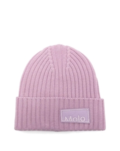 Вязаная шапка с логотипом, розовый Molo