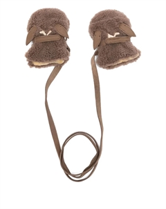 Варежки из искусственной овчины, коричневый Donsje