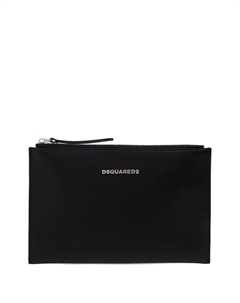 Клатч на молнии с логотипом, черный Dsquared2