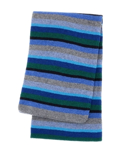 Шерстяной шарф с полосатым узором, синий Paul smith