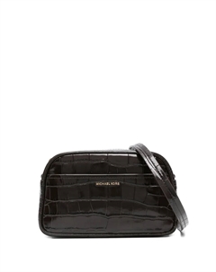 Сумка на плечо Jet Set с застежкой-молнией и эффектом кожи крокодила, коричневый Michael kors