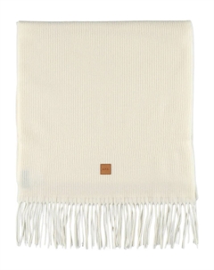 Шарф с бахромой и рубчатой вязкой, нейтральный A.p.c.