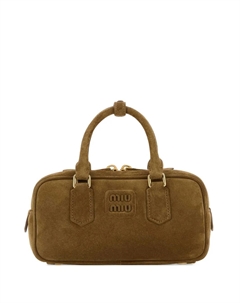 Замшевая сумка-тоут Arcadie, зеленый Miu miu