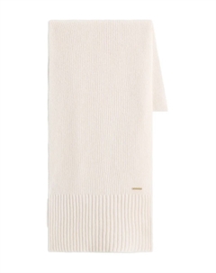 Кашемировый шарф в рубчик, белый Woolrich