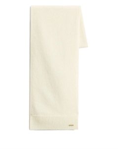 Комплект из шапки бини и шарфа в рубчик, белый Woolrich