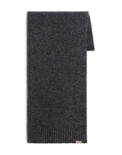 Шерстяной шарф Mouline в рубчик, черный Woolrich