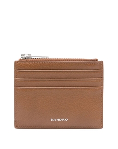 Картхолдер на молнии, коричневый Sandro