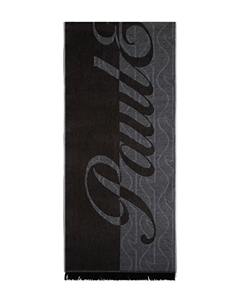 Шерстяной шарф с монограммой, черный Paul & shark