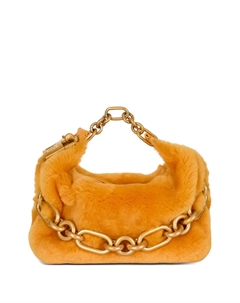Сумка-тоут Sync размера мини с цепочкой, оранжевый Balmain