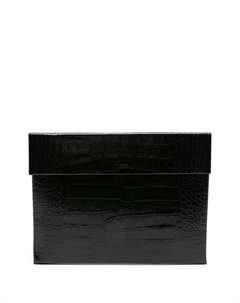 Клатч с тиснением под крокодила, черный Tom ford