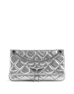 Стеганая сумка через плечо с цепочкой, серебряный Zadig&voltaire