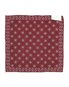 Платок с геометрическим принтом, красный Brunello cucinelli