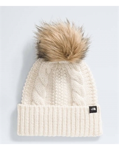 Детская шапочка-помпон Oh Mega Fur, White Dune The north face