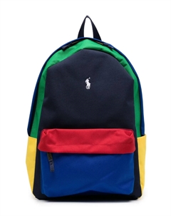 Рюкзак Polo Bear в стиле колор-блок, синий Polo ralph lauren