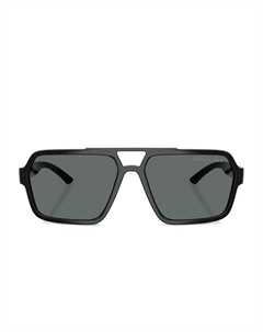 Солнцезащитные очки PS A06S в геометричной оправе, черный Prada linea rossa