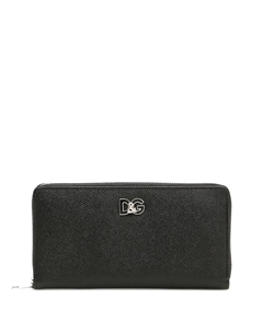 Кошелек на молнии с логотипом, черный Dolce&gabbana